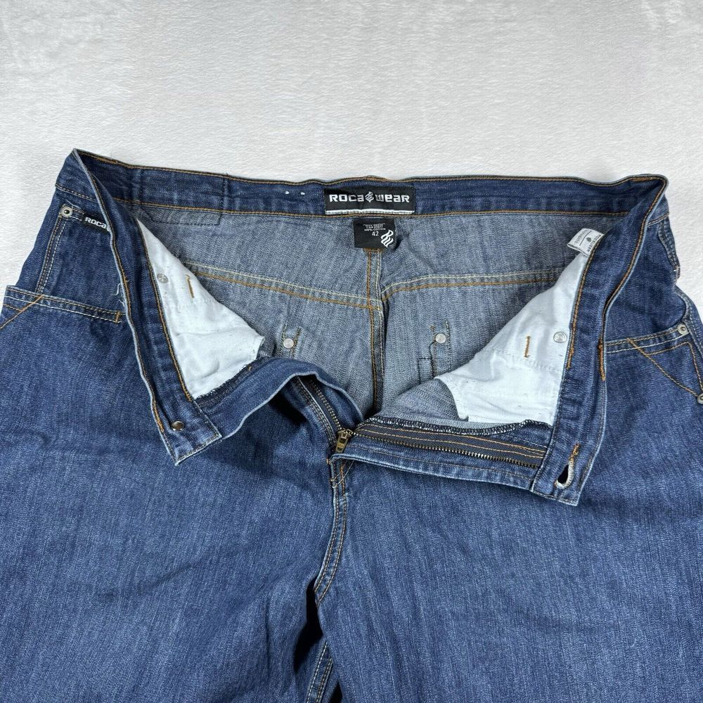 Y2K Rocawear Size 42Tab‎ Jean Carpenter Baggy Jorts Skate Grunge Hip Hop Rave - Picture 4 of 11